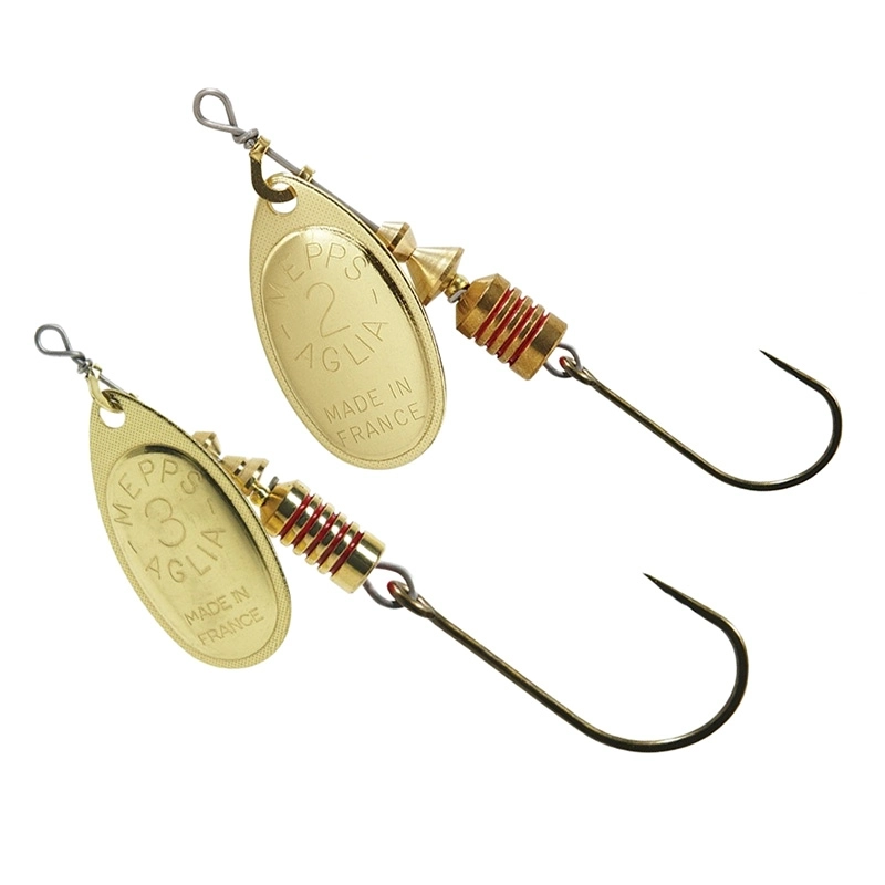 Mepps Aglia Gold Single Hook Barbless Spinners